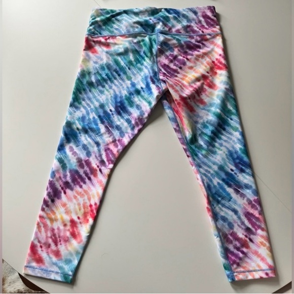Athleta Love Proudly Rainbow Tie-Dye Leggings Tights - Picture 1 of 3